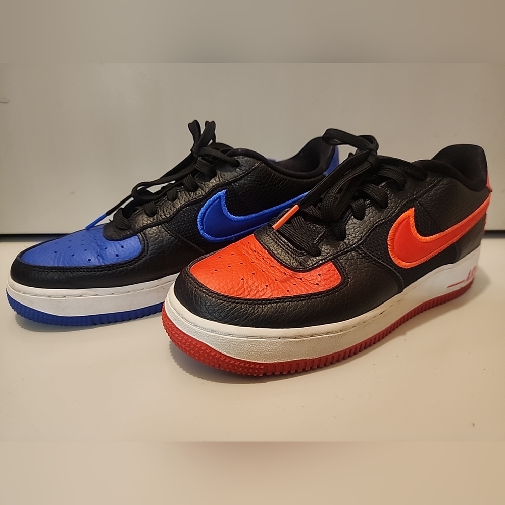 Nike Boys Air Force 1 Low 82 DH0201-001 Casual 7Y Shoes Blue Red Black Sneakers